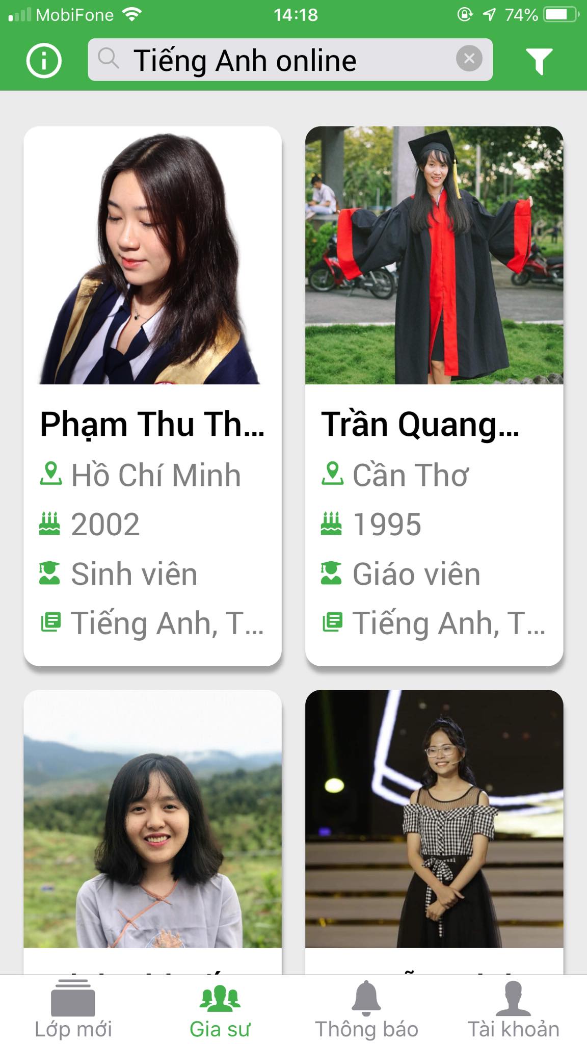 App Daykemtainha.vn tiếng Anh Online